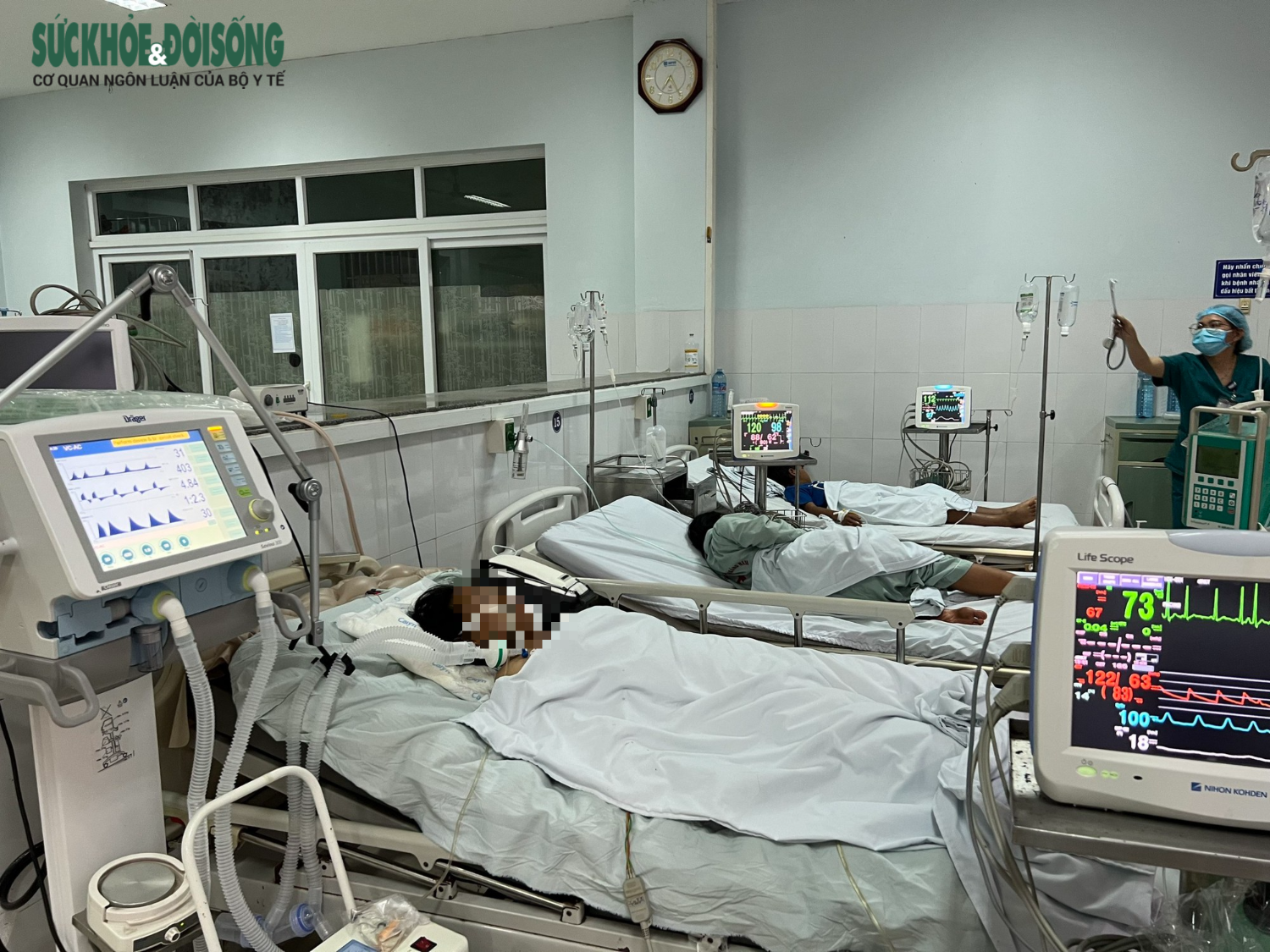 Các bệnh nhân bị ngộ độc botulinum đang điều trị tại Bệnh viện Đa khoa khu vực Bắc Quảng Nam.